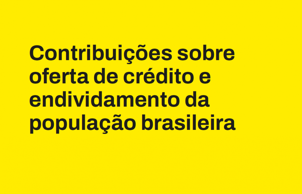 Contribuições sobre oferta de crédito e endividamento da população brasileira